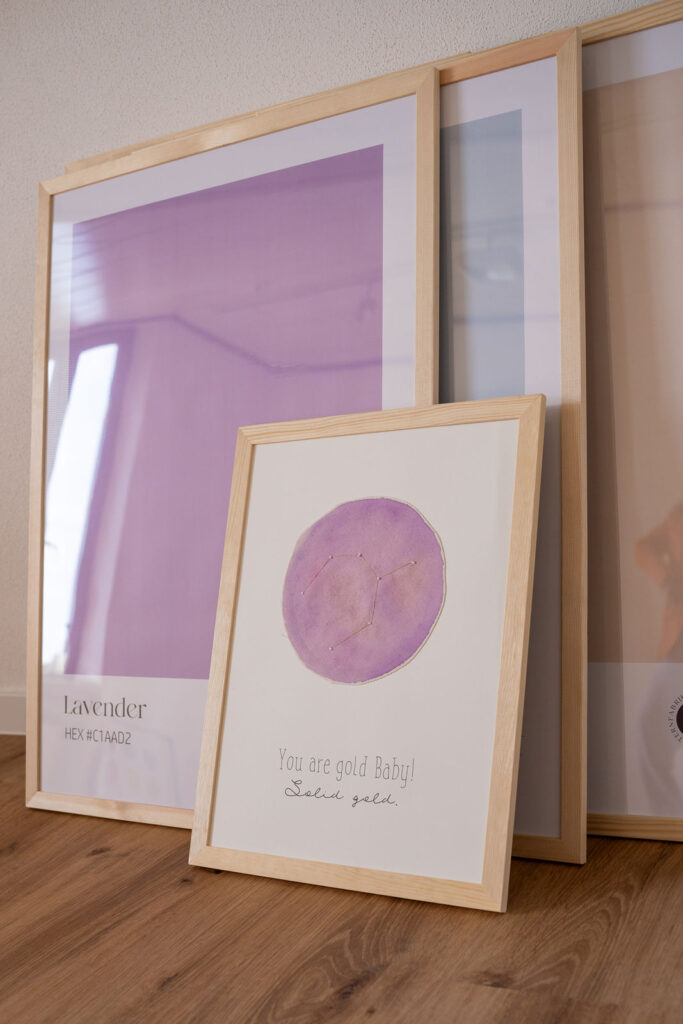 Sternfabrik Aquarell-Stickbilder Handarbeit Lavender Kunstwerke