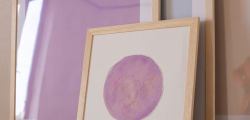Sternfabrik Aquarell-Stickbilder Handarbeit Lavender Kunstwerke