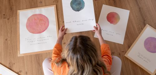 Sternfabrik Aquarell-Stickbilder Handarbeit Kunstwerke